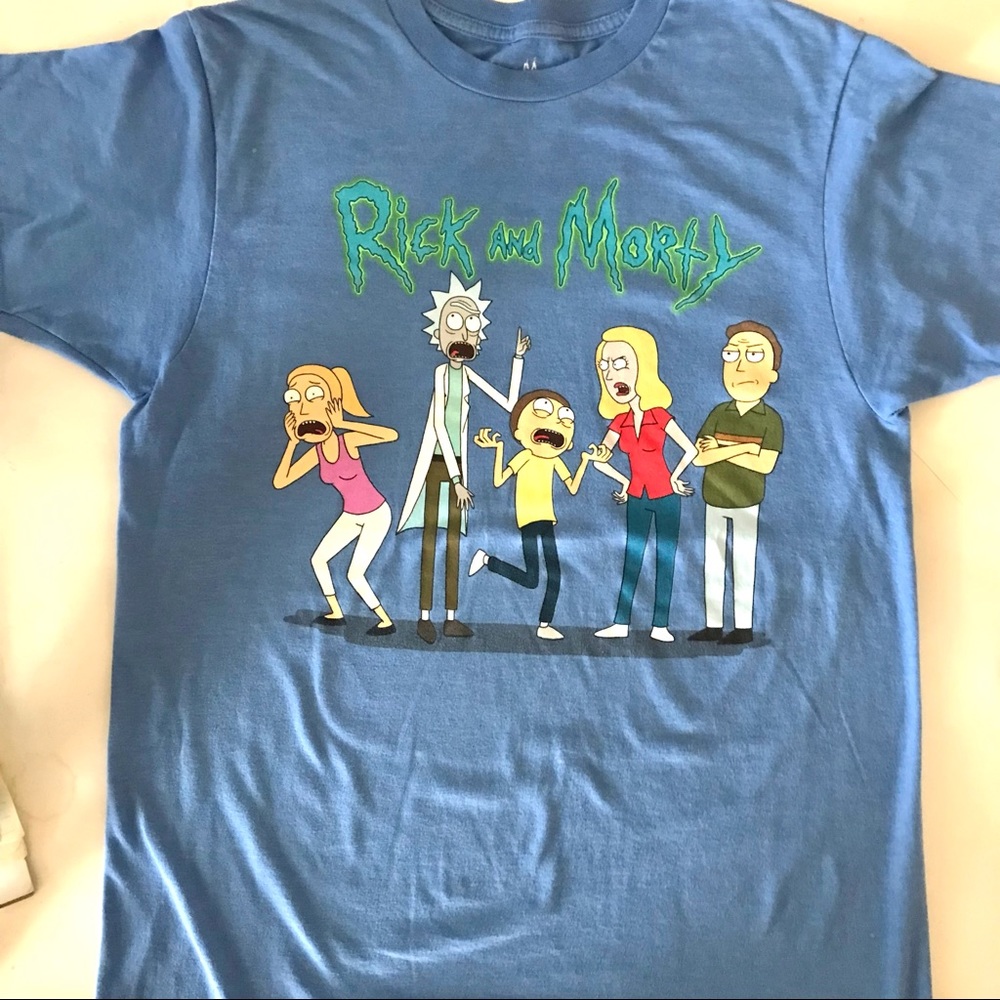 Rick and Morty graphic T-shirt medium